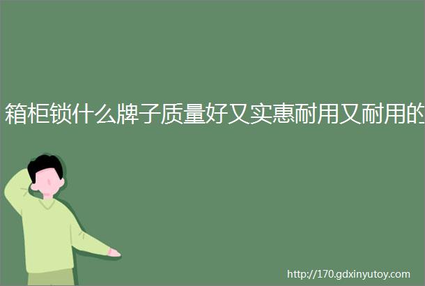 箱柜锁什么牌子质量好又实惠耐用又耐用的