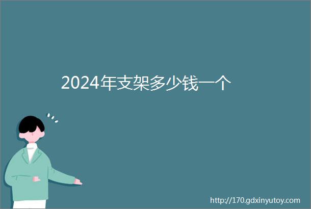 2024年支架多少钱一个